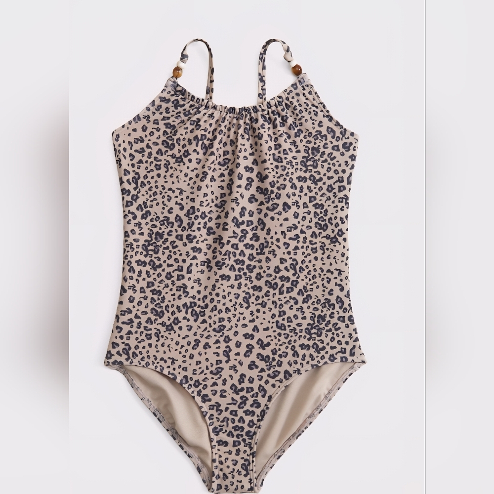 Abercrombie Kids Leopard One-Piece Swimsuit Size 13/14 Tween Girls Boho